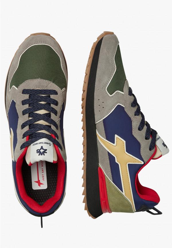 W6yz Sneakers In Tessuto Tecnico E Suede Grigio-Blu -JET-M