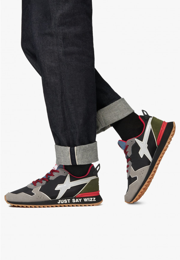 W6yz Sneakers In Tessuto Tecnico E Suede Grigio -JET-M