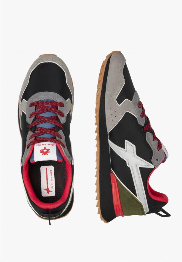 W6yz Sneakers In Tessuto Tecnico E Suede Grigio -JET-M