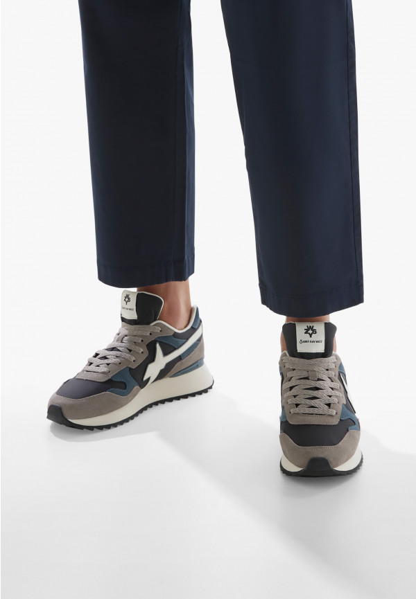 W6yz Sneakers In Tessuto Tecnico E Suede Grigio -YAK-M
