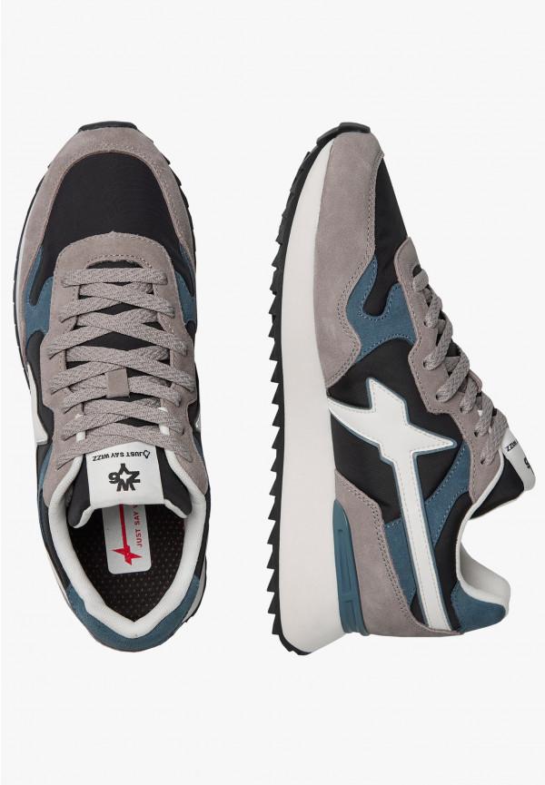 W6yz Sneakers In Tessuto Tecnico E Suede Grigio -YAK-M