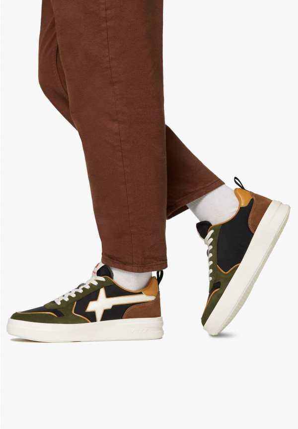 W6yz Sneakers In Tessuto Tecnico E Suede Militare -BOND-M