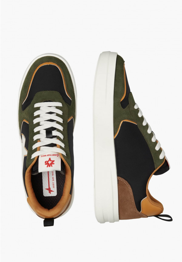 W6yz Sneakers In Tessuto Tecnico E Suede Militare -BOND-M