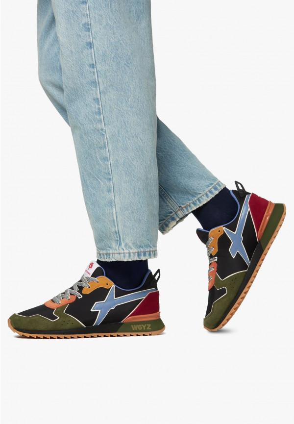 W6yz Sneakers In Tessuto Tecnico E Suede Militare -JET-M