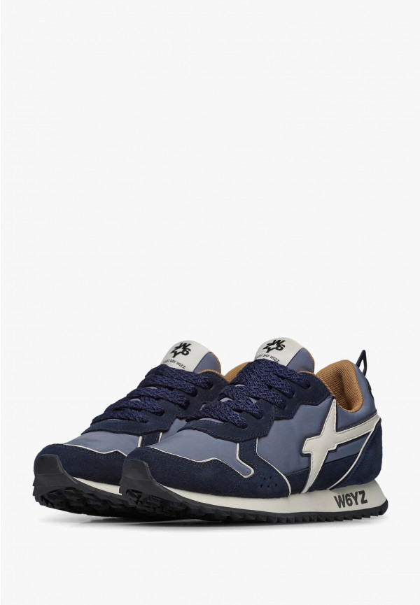 W6yz Sneakers In Tessuto Tecnico E Suede Navy -JET-J