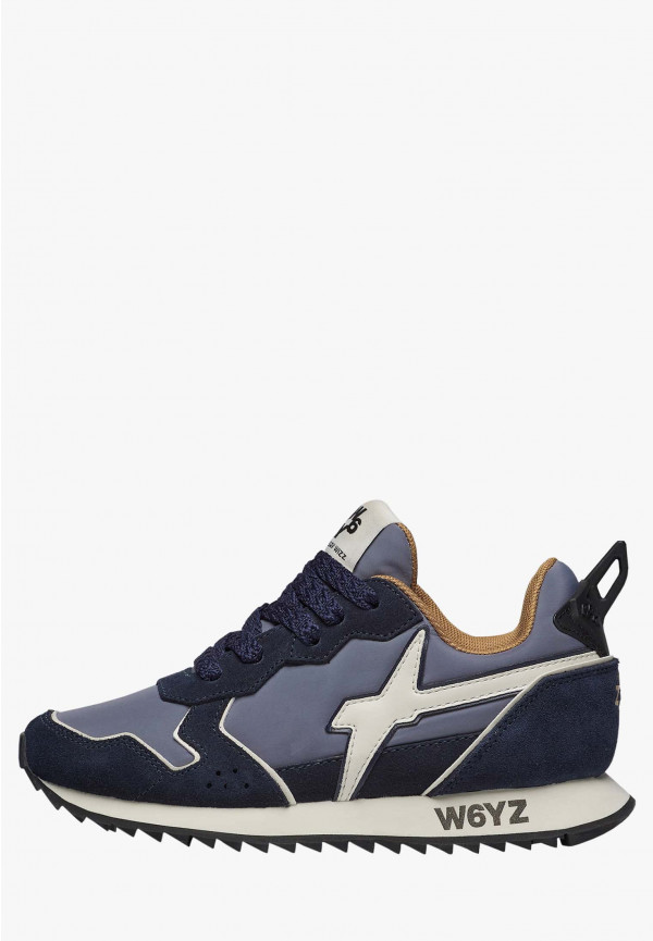 W6yz Sneakers in tessuto tecnico e suede Navy -JET-J