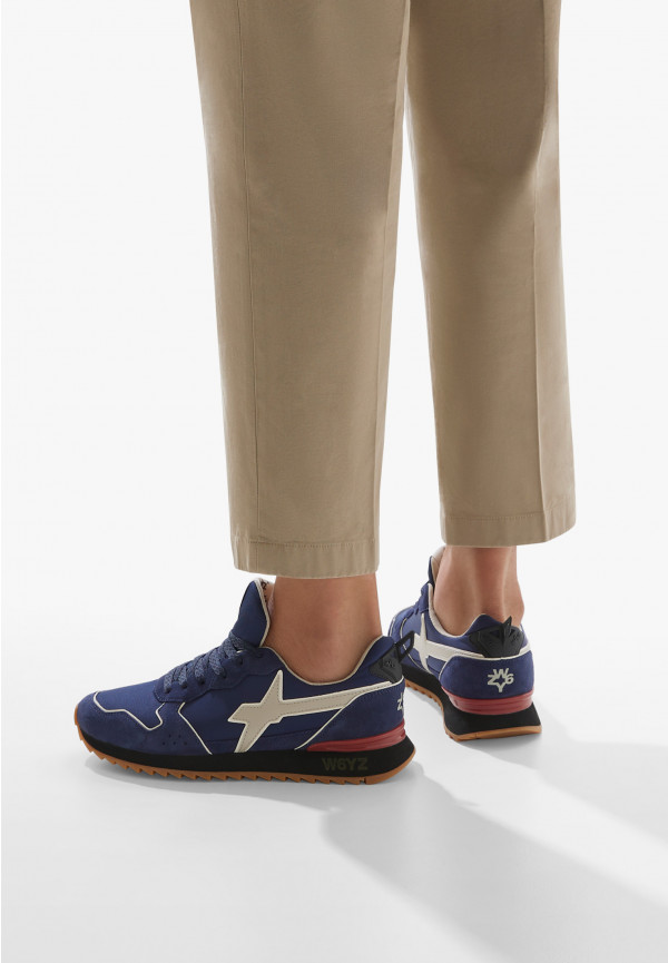 W6yz Sneakers In Tessuto Tecnico E Suede Navy -JET-M