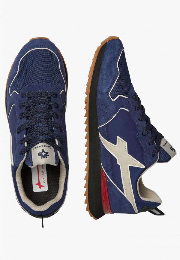 W6yz Sneakers In Tessuto Tecnico E Suede Navy -JET-M