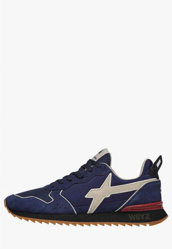 W6yz Sneakers in tessuto tecnico e suede Navy -JET-M