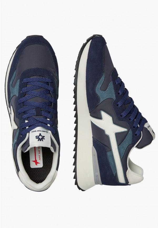 W6yz Sneakers In Tessuto Tecnico E Suede Navy -YAK-M