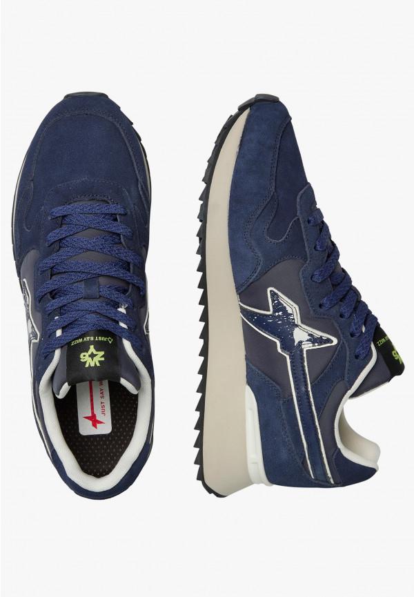 W6yz Sneakers In Tessuto Tecnico E Suede Navy -YAK-M