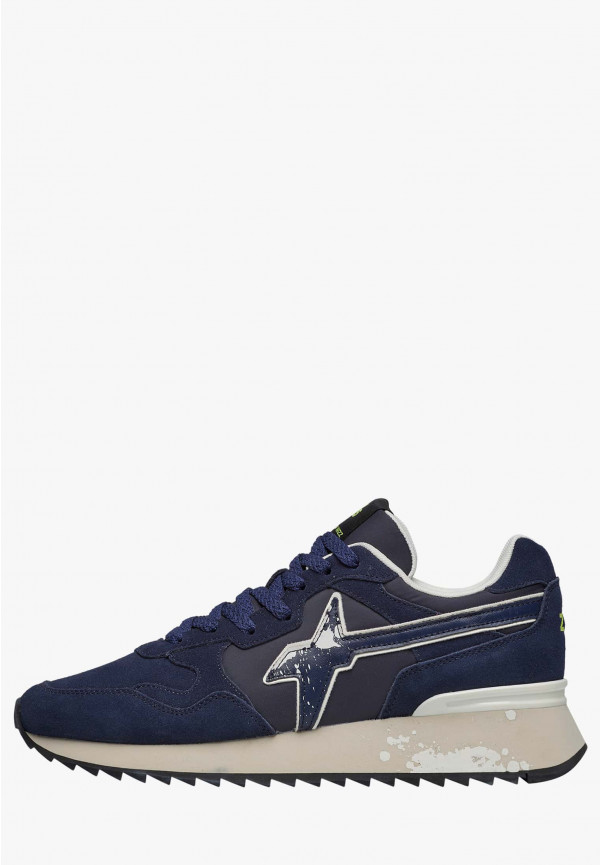 W6yz Sneakers in tessuto tecnico e suede Navy -YAK-M