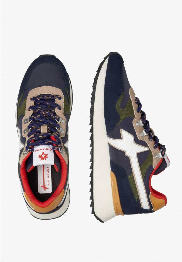 W6yz Sneakers In Tessuto Tecnico E Suede Navy -YAK-M
