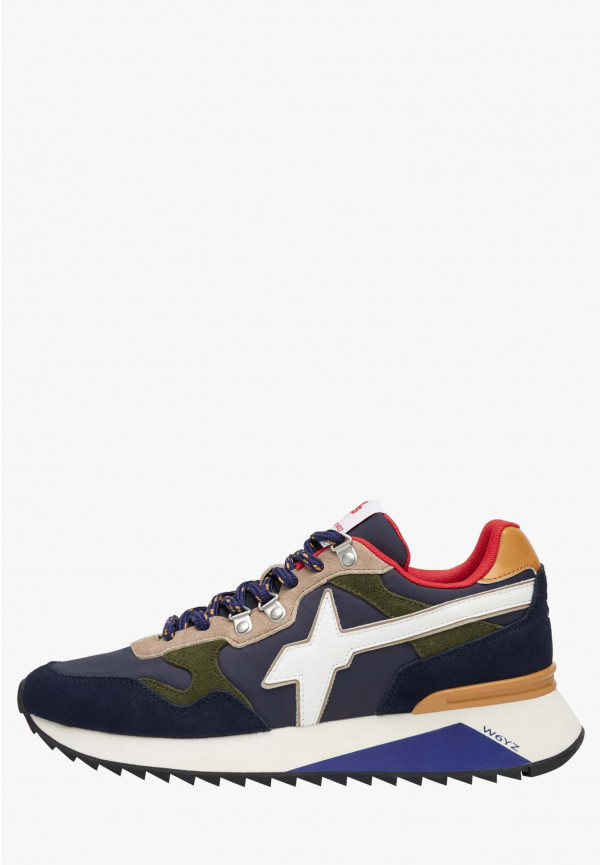 W6yz Sneakers in tessuto tecnico e suede Navy -YAK-M