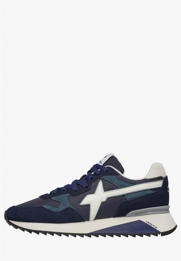 W6yz Sneakers in tessuto tecnico e suede Navy -YAK-M