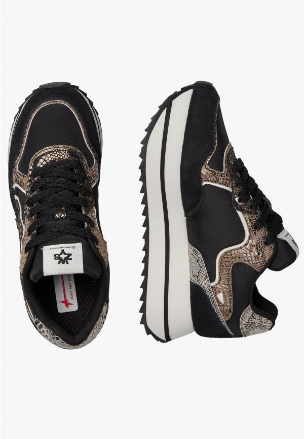 W6yz Sneakers In Tessuto Tecnico E Suede Nero -DEVA W