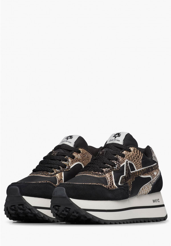 W6yz Sneakers In Tessuto Tecnico E Suede Nero -DEVA W