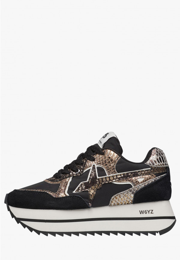 W6yz Sneakers in tessuto tecnico e suede Nero -DEVA W