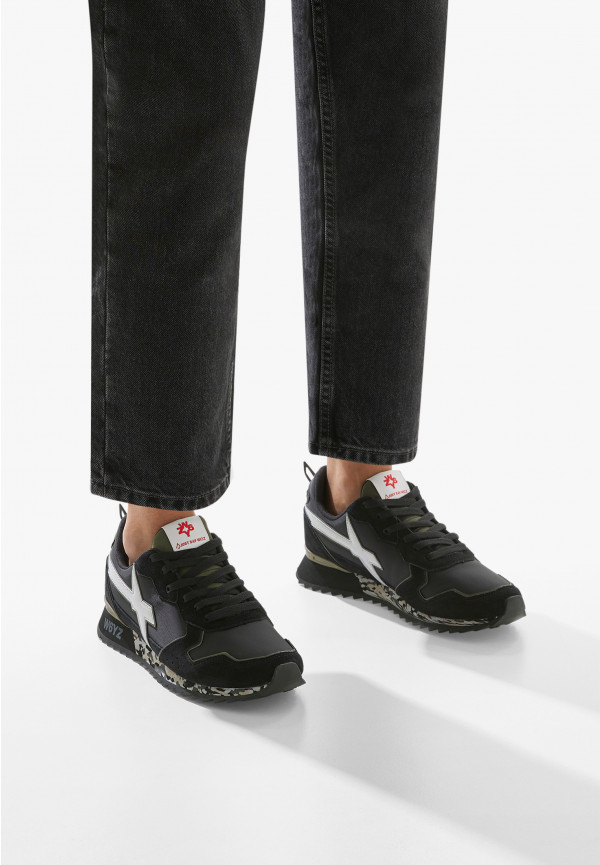 W6yz Sneakers In Tessuto Tecnico E Suede Nero -JET-M