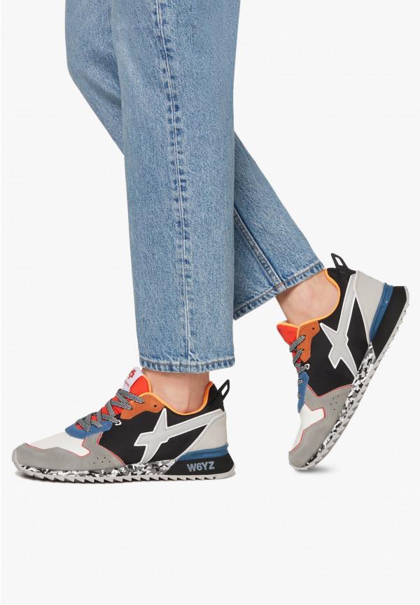 W6yz Sneakers In Tessuto Tecnico E Suede Nero -JET-M