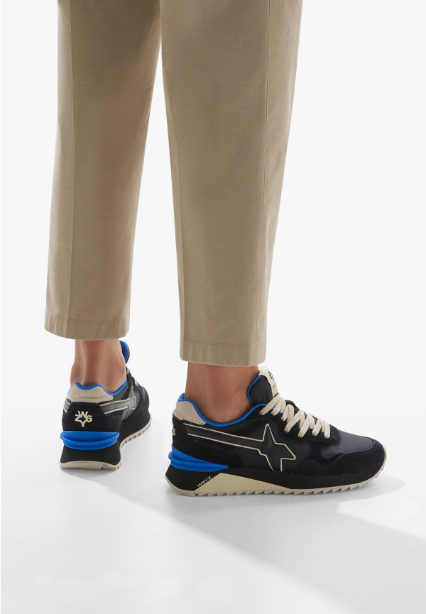 W6yz Sneakers In Tessuto Tecnico E Suede Nero -YAK-M