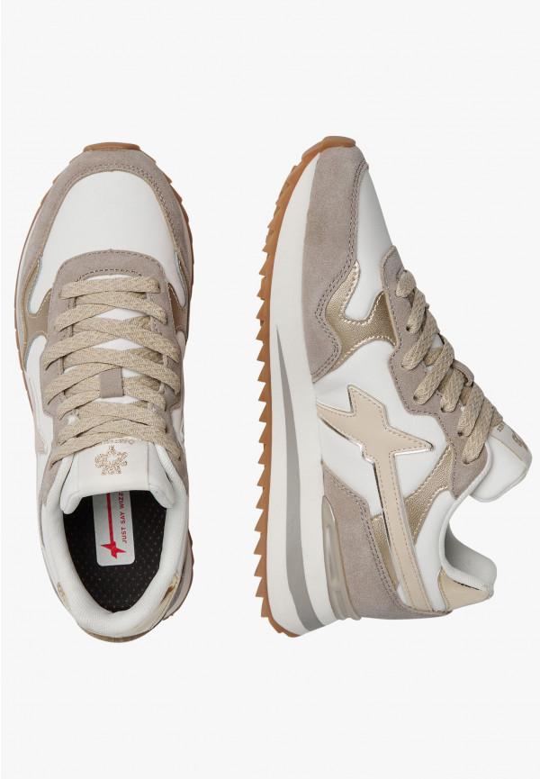 W6yz Sneakers In Tessuto Tecnico E Suede Platino -YAK-W