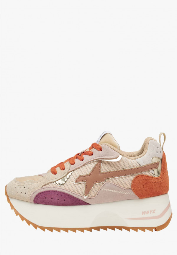 W6yz Sneakers in tessuto tecnico e suede Rosa -ANNY W