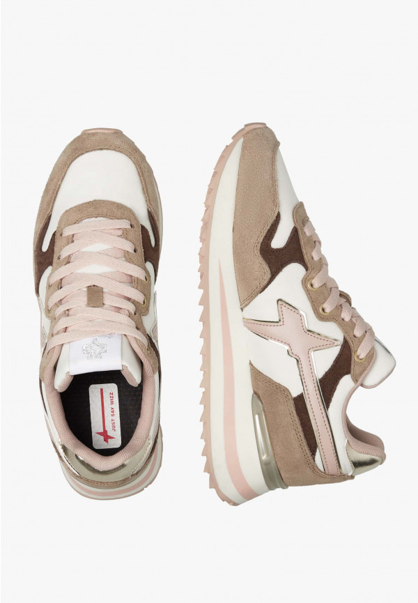 W6yz Sneakers In Tessuto Tecnico E Suede Rosa-Beige -YAK-W
