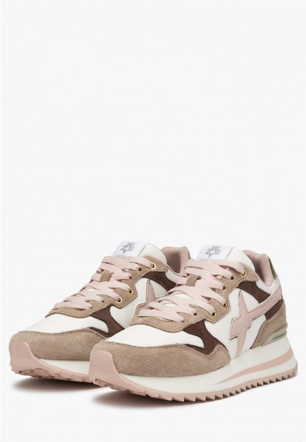W6yz Sneakers In Tessuto Tecnico E Suede Rosa-Beige -YAK-W
