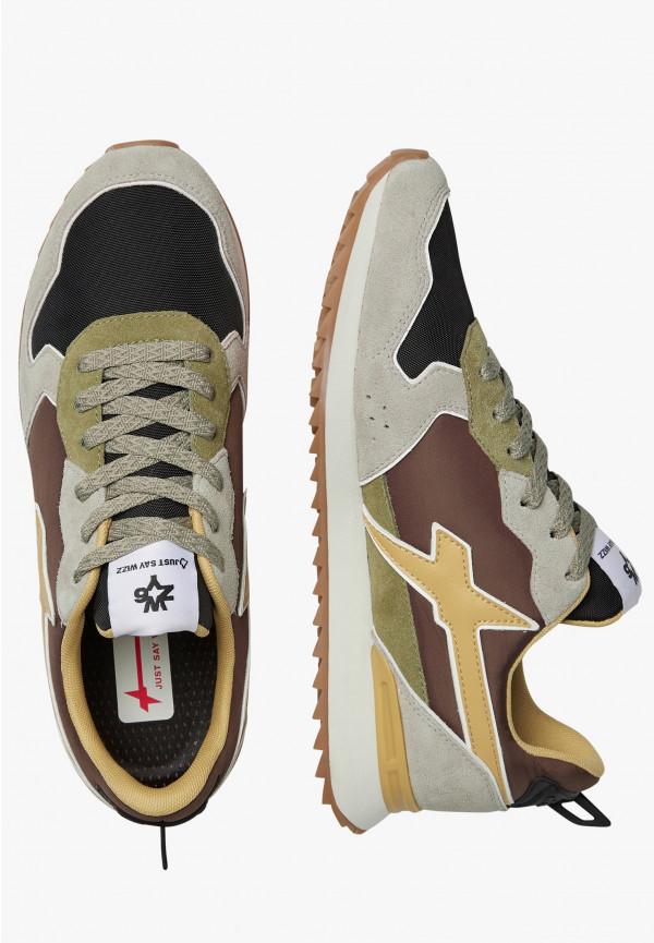 W6yz Sneakers In Tessuto Tecnico E Suede Tortora -JET-M