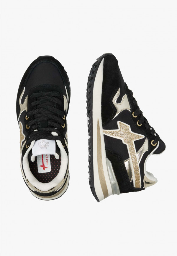 W6yz Sneakers In Tessuto Tecnico Suede E Pelle Nero -YAK-J