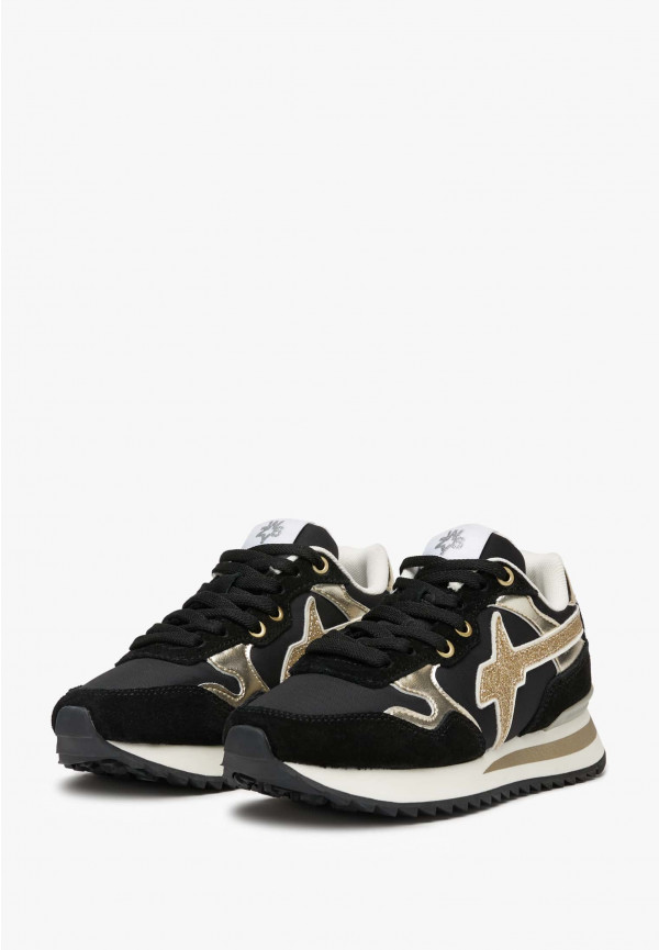 W6yz Sneakers In Tessuto Tecnico Suede E Pelle Nero -YAK-J