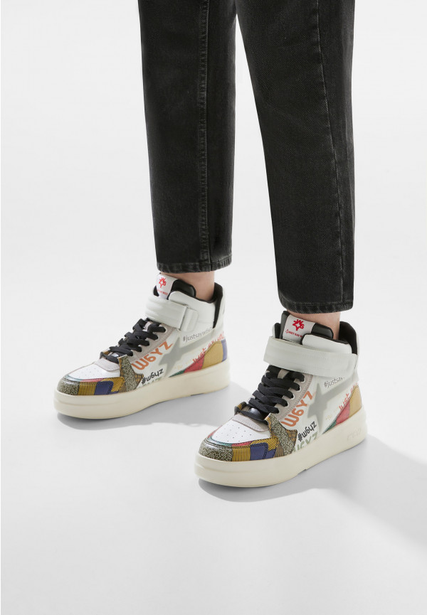 W6yz Sneakers Alla Caviglia In Pelle Bianco -Q-UNI