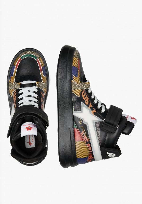 W6yz Sneakers Alla Caviglia In Pelle Nero -Q-UNI