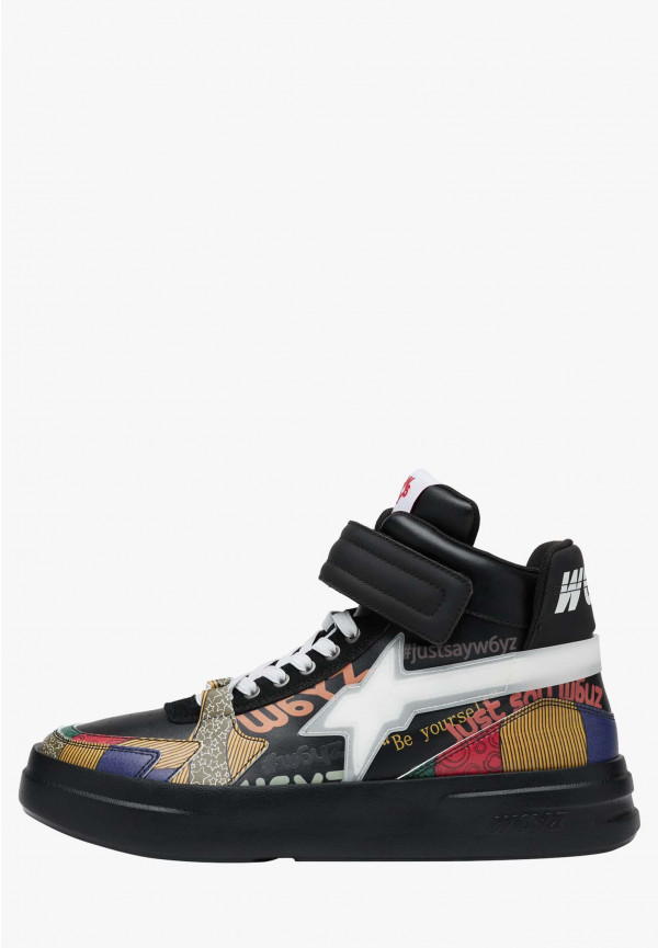 W6yz Sneakers alla caviglia in pelle Nero -Q-UNI