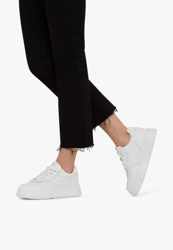 W6yz Sneakers In Pelle Bianco Ghiaccio -XENIA W