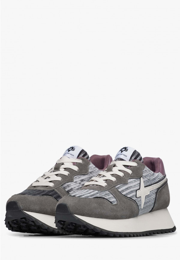 W6yz Sneakers In Pelle E Suede Antracite -JET-W