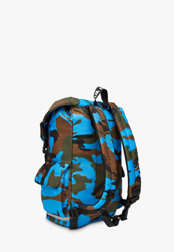 W6yz Zaino Con Stampa Camouflage Azzurro -BOOST