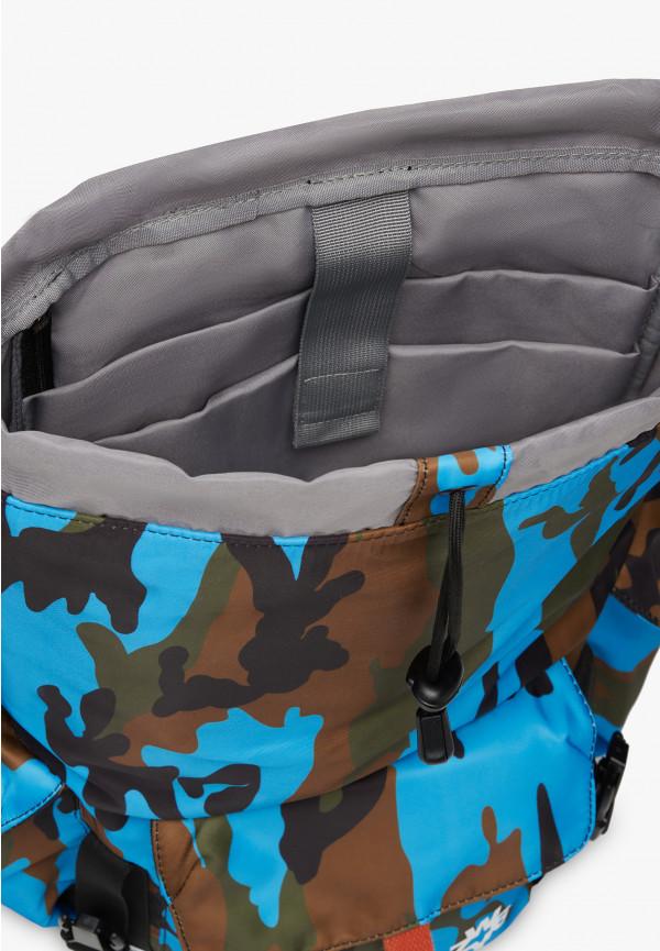 W6yz Zaino Con Stampa Camouflage Azzurro -BOOST