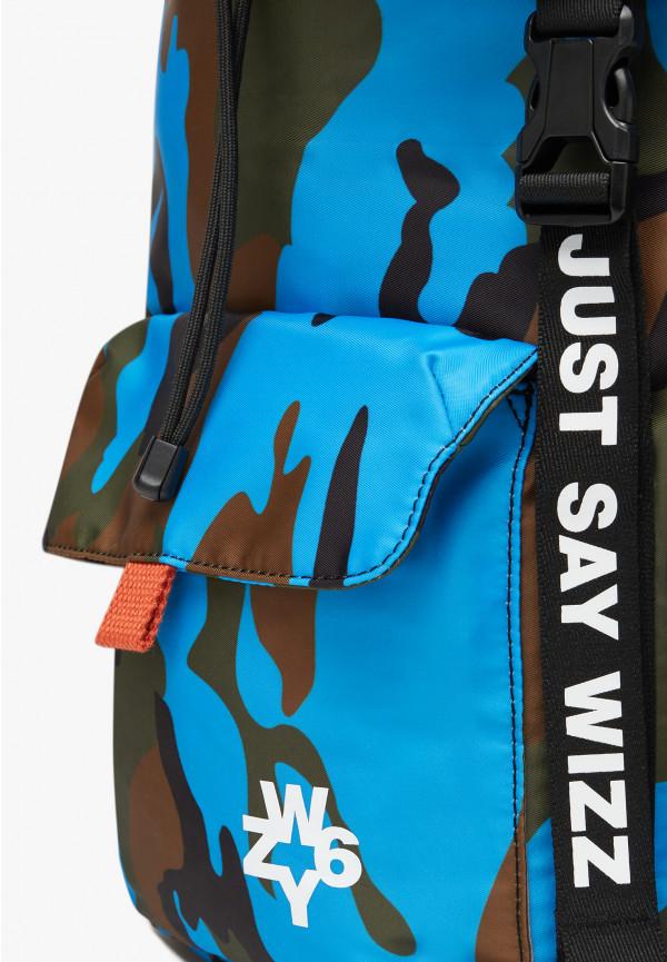 W6yz Zaino Con Stampa Camouflage Azzurro -BOOST