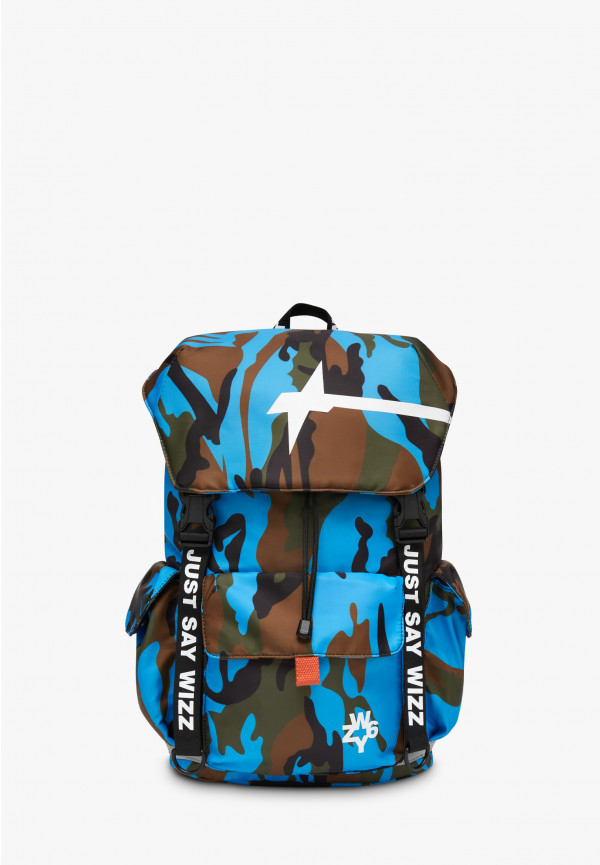 W6yz Zaino con stampa camouflage Azzurro -BOOST