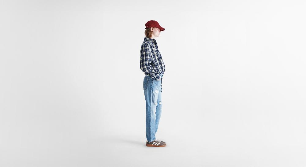 Washington Dee Cee Distressed Light Blue Ranch Denim