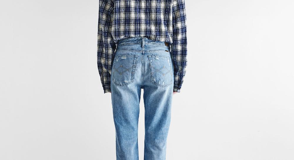 Washington Dee Cee Distressed Light Blue Ranch Denim