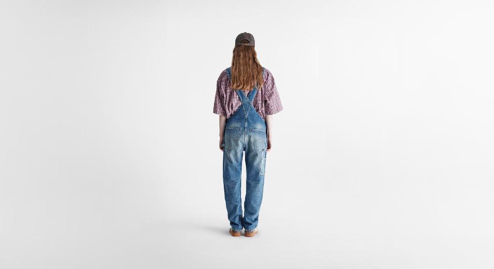 Washington Dee Cee Distressed Aged Blue Overalls