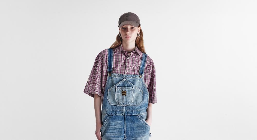 Washington Dee Cee Distressed Aged Blue Overalls