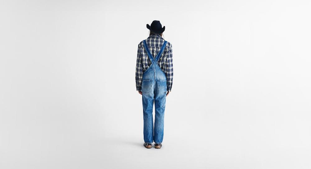 Washington Dee Cee Distressed Blue Overalls