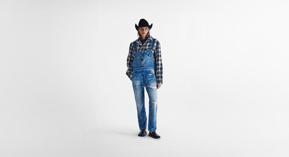 Washington Dee Cee Distressed Blue Overalls