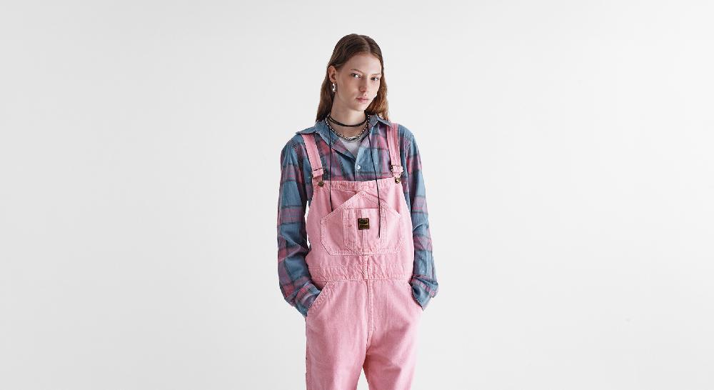 Washington Dee Cee Pink Denim Overall