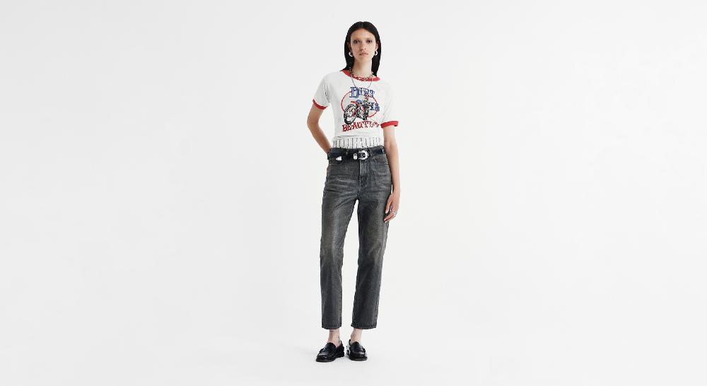 Washington Dee Cee RED RIBBED T-SHIRT