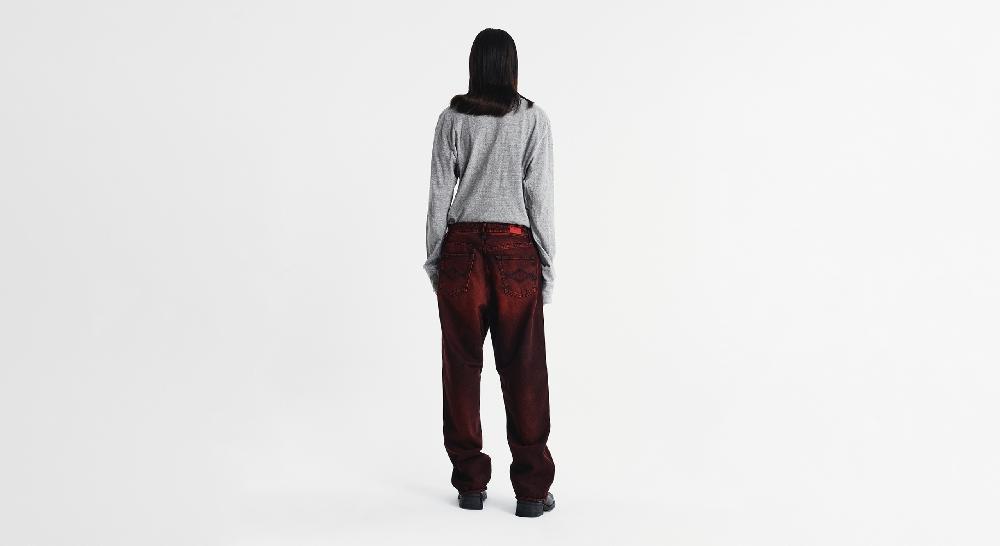 Washington Dee Cee RED SPRAY DENIM PANTS